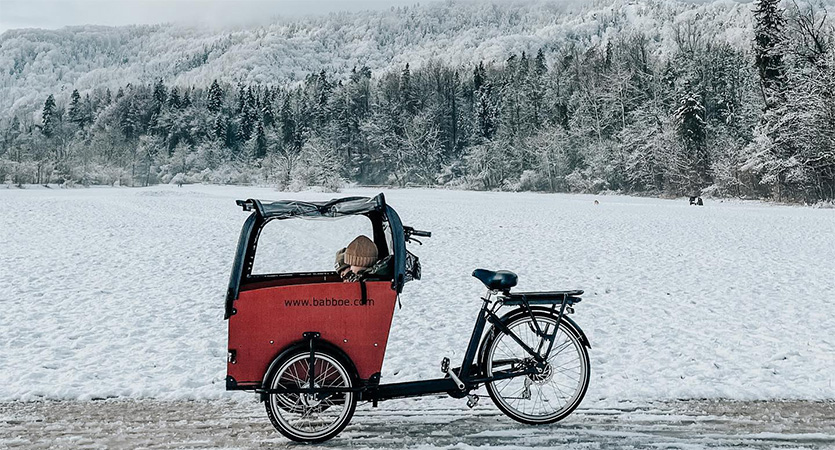 Cargo biking in the winter Babboe