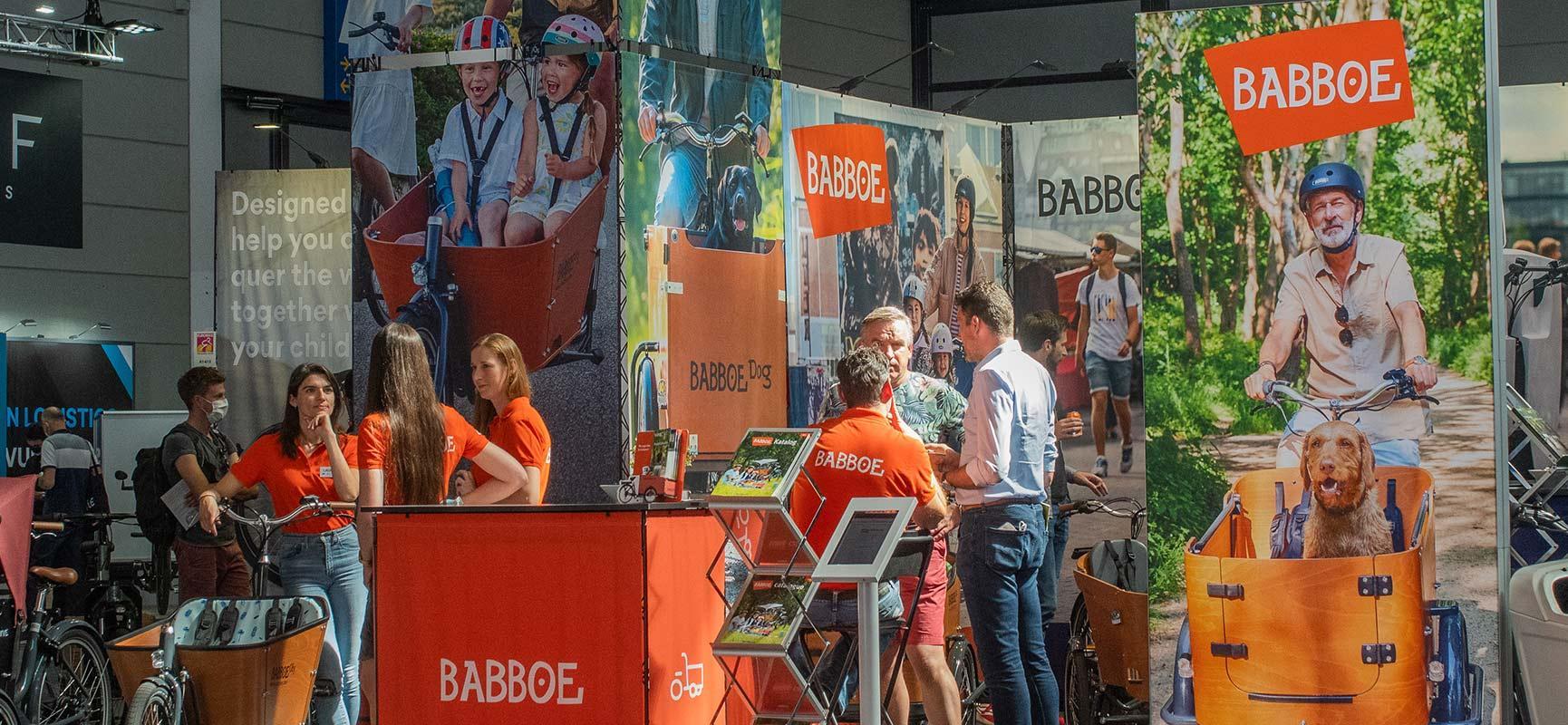 Babboe cargo bikes at Eurobike, the biggest bicycle trade show in Europe