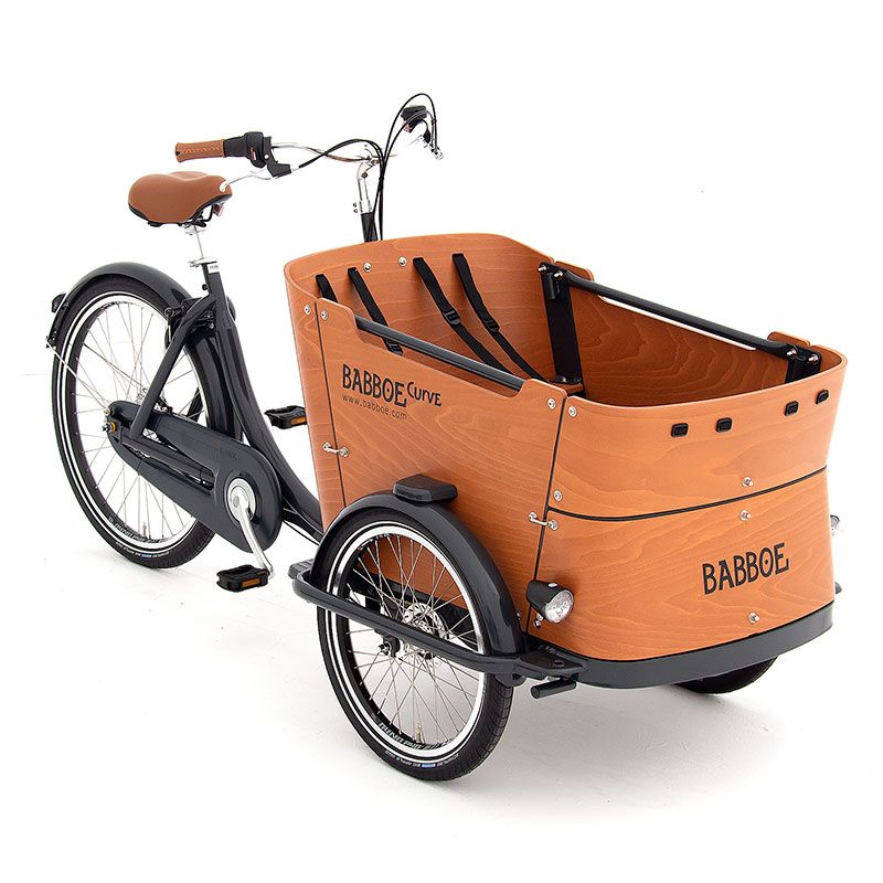 The Babboe Curve stable modern Three wheel Cargo Bike Babboe