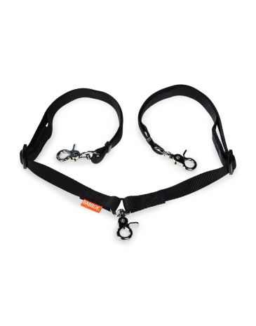 Babboe double dog leash (coupling set) black